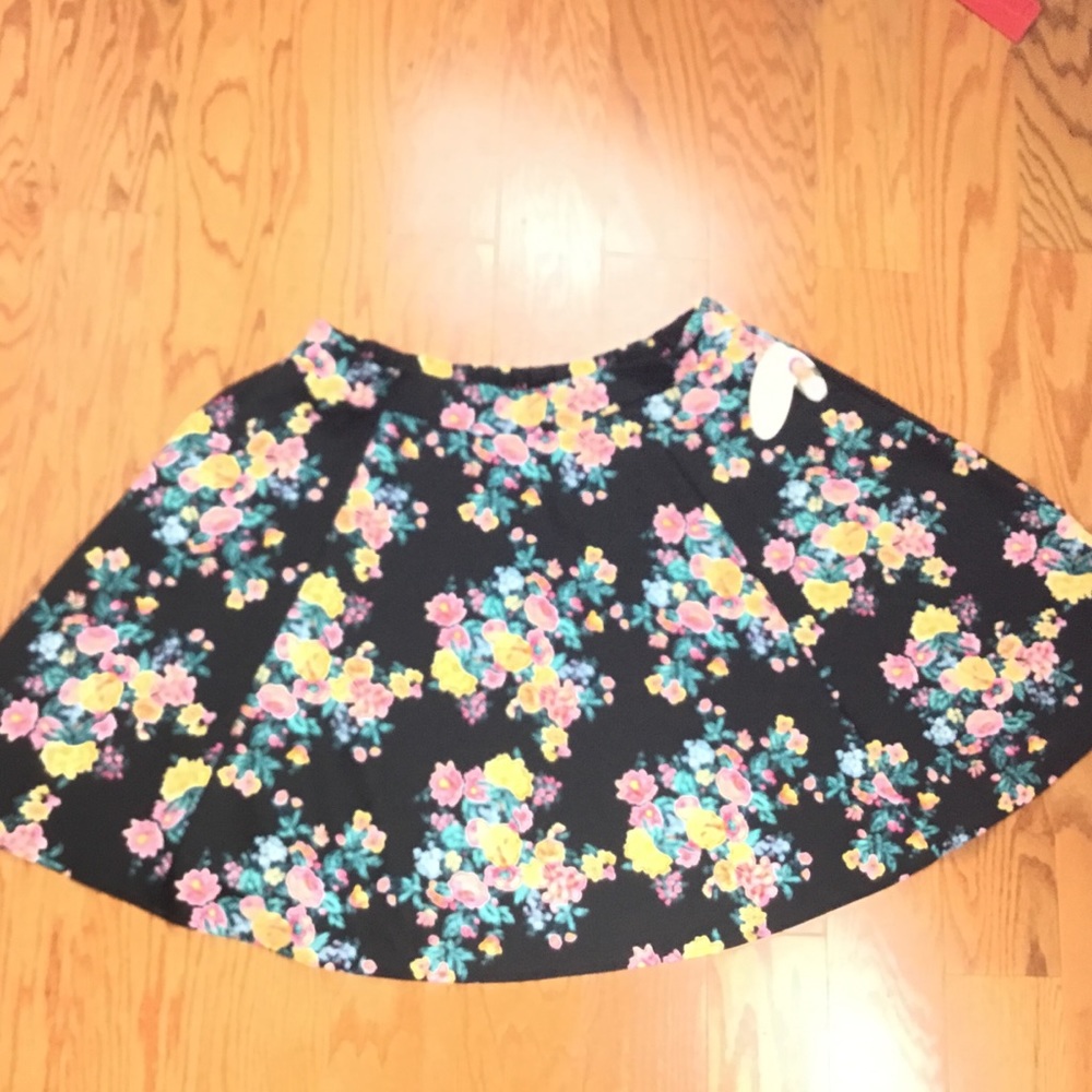 Women Skirt Floral Flare Pockets Elastic Size 3X
